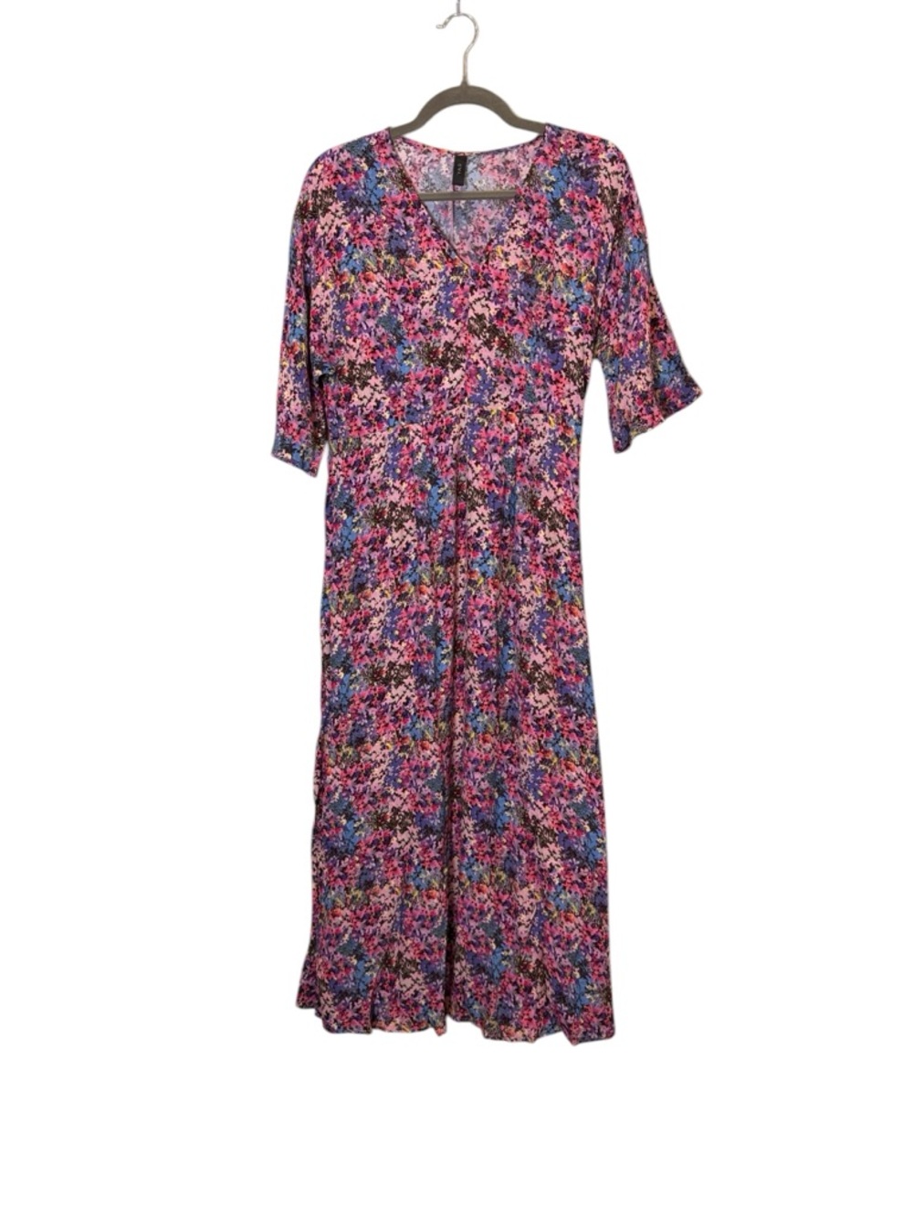 Y.A.S Australia Feminine Pink Ditzy Floral Coquette Cottage Midi Dress Sz M
